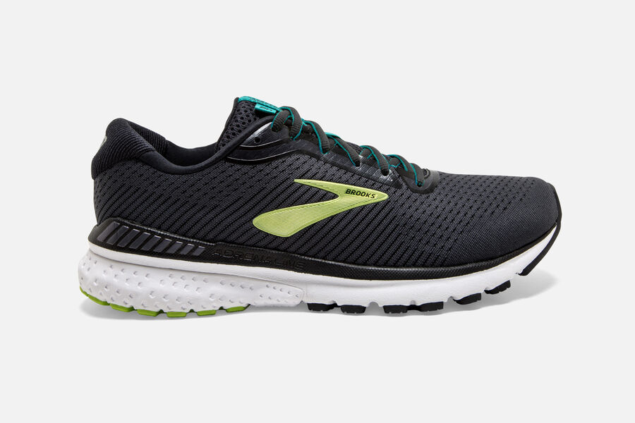 Zapatillas Running Brooks Adrenaline GTS 20 Hombre Negras/Verde Claro/Azules Baratas SZUD73860